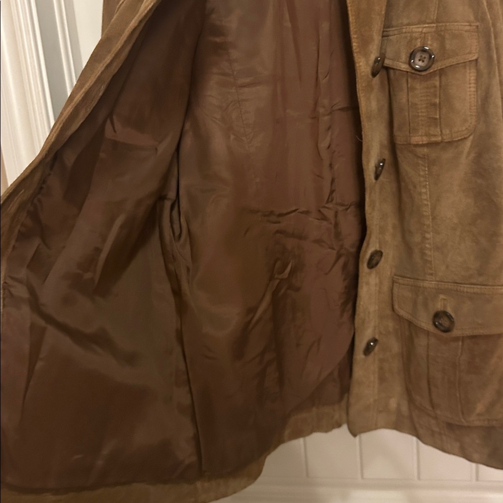 INC International Concepts M Brown/tan Suede Vintage Jacket - Picture 5 of 6